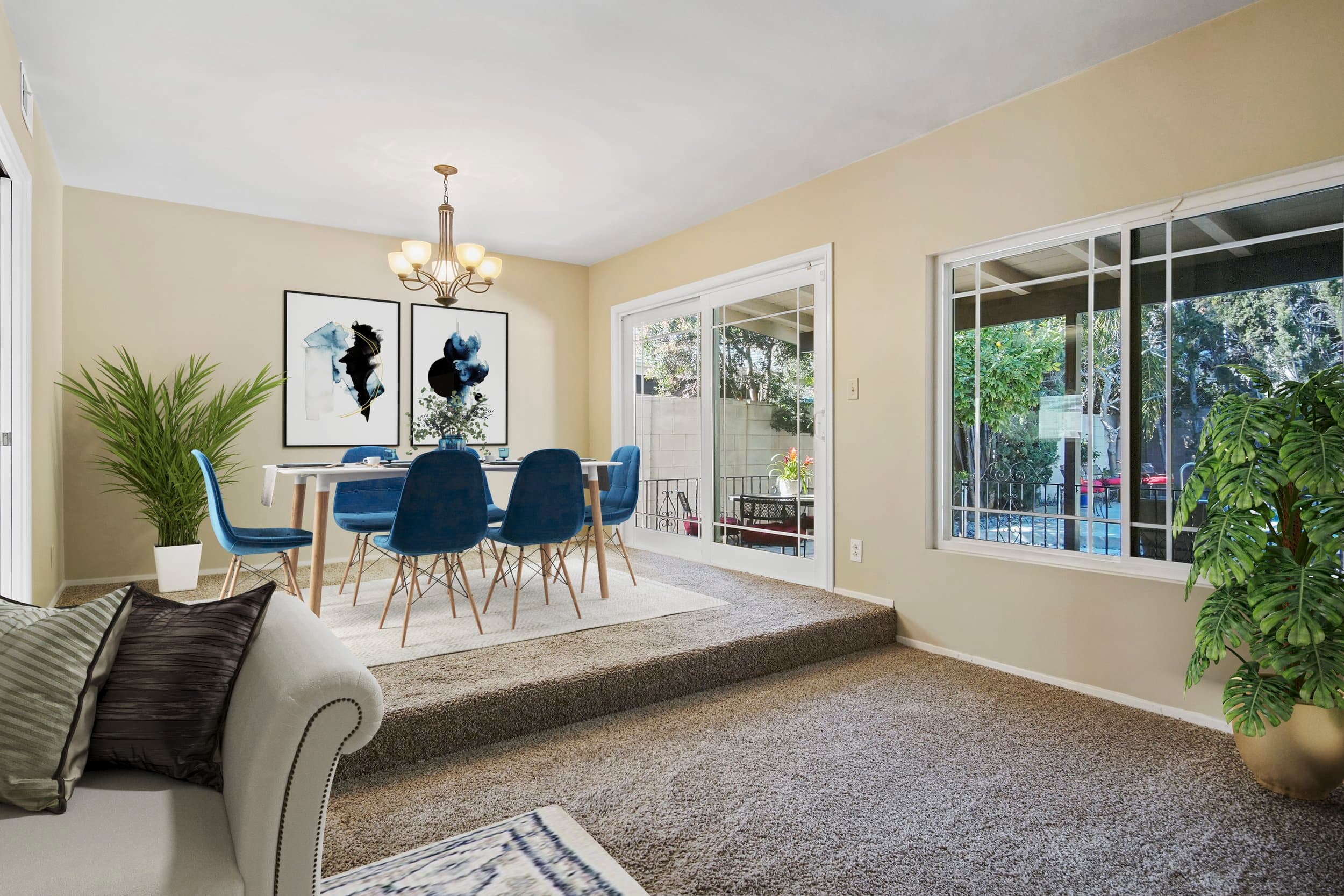 Staged living room